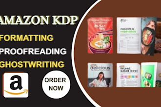 ghostwrite proofread format cookbook layout recipe book ebook developmental book