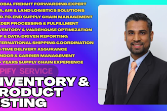 do inventory management, product listing for shopify professionally