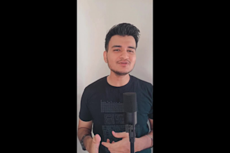 record vocal for your composition with a condenser mic for your commercial use