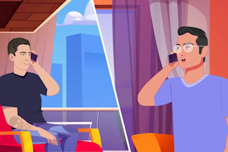 2d cartoon animation, 2d podcast outro youtube intro 2d music explainer video