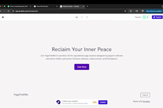 build a modern one page website for your business or brand