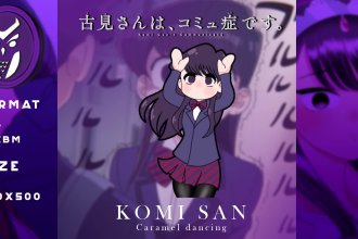 alert gif anime caramel dancing komi san