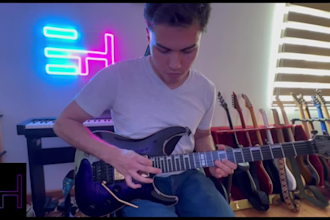 record HQ acoustic and electric guitar tracks