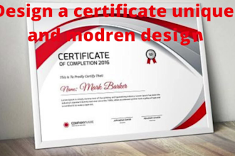 design amazing custom certificate