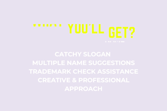 create a business names and catchy slogans for your brand