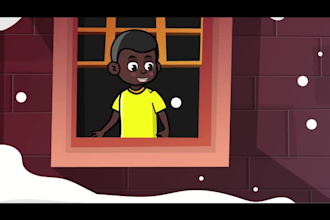 make custom 2d cartoon animation for kids