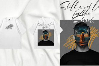 create custom modern t shirt designs and illustrations