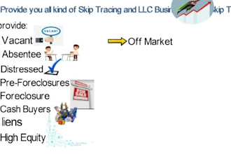 do real estate  sellers and buyer leads  generation with skip tracing