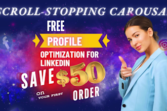design, ghostwrite, manage linkedin, instagram carousal posts using canva pro
