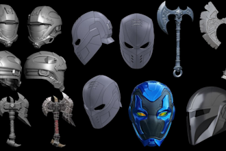 sculpt cosplay 3d mask helmet oni mask weapon helmet futuristic mask 3d printing