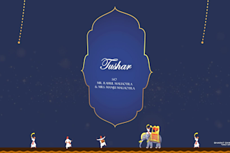 create a digital wedding card invitation for social media