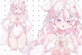draw png tuber live 2d vtuber character model dnd pngtuber anime oc chibi avatar