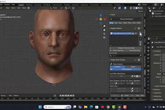 3d live video facial rig, animaze avatar model unity character vtuber blendshape