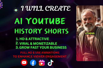 create ai youtube history shorts and ai shorts ai reels ai history shorts