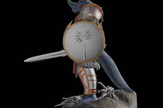 do 3d character sculpture, 3d model sculpting for 3d printing