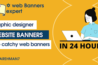 design eye catchy web banners, slider, social banners in 24 hrs