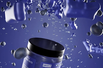 create and design 3d cgi product animation video, product package, product label