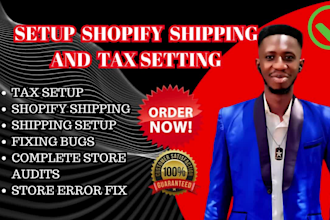 setup shopify shipping shopify tax setup, duties fix bugs shopify shipping