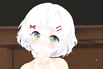 3d vtuber character modeling for  vrchat vrm mmd in blender