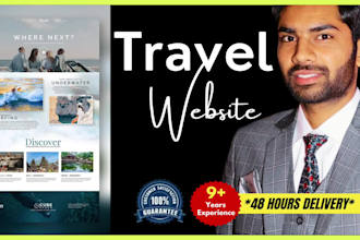 develop travel agency wordpress website in 48 hours