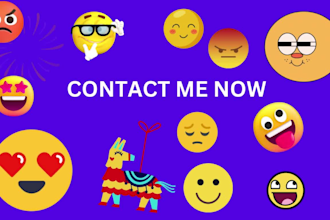design naughty, funny animated stickers and emoji for social media platforms