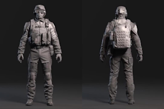 sculpt realistic 3d military tanks, vehicles, and models for 3d printing