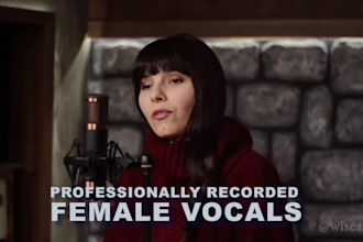 record lead and back vocals in a professional studio