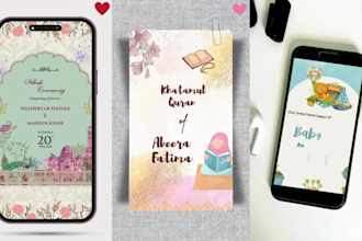 design wedding invitation, digital invitation for any event
