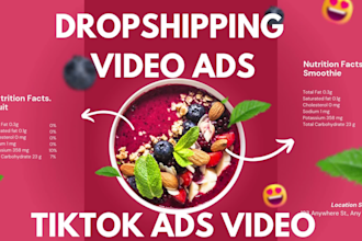 create viral tik tok video ads, dropshipping