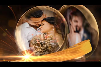 create a unique and animated couple photo montage