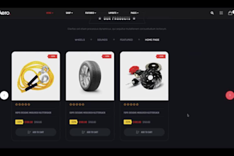design auto parts shopify store, vehicle accessories website, automotive store