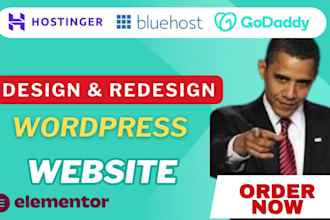 design revamp your godaddy  hostinger bluehost  website