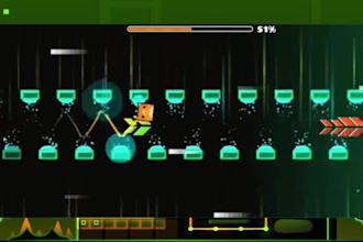 make unique geometric dash gd layout collab part level design youtube thumbnail