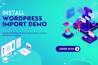 install wordpress theme setup demo and do customization