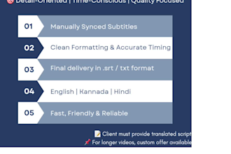 create an srt subtitles file in english, kannada and hindi