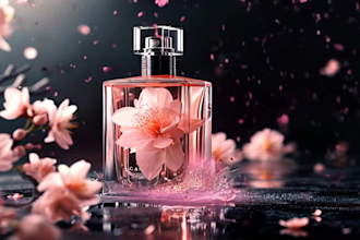 do realistic cgi perfume bottle design, 3d cosmetic product,3d perfume animation