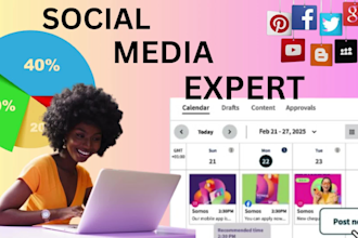 be your social media manager schedule post boost engagement likes followers
