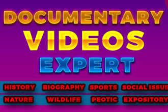 create history documentary videos for youtube , expert documentary video editor