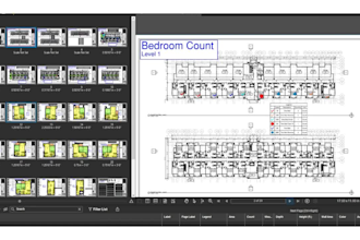 deliver construction material markup drawings and populate excel sheet