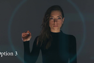 provide a business logo image hologram  reveal video