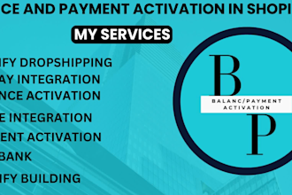 do shopify payment setup and balance activation expert