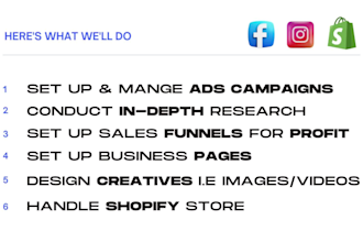 create and manage targeted shopify facebook instagram ads
