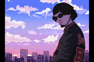 make 2d animated music video, short film