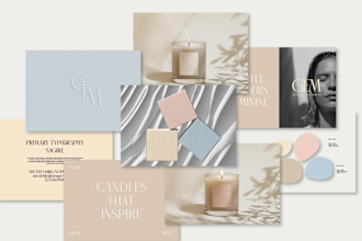 design a modern brand identity and a brand book