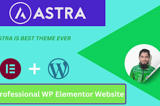 rebuild wp elementor pro website using the astra theme