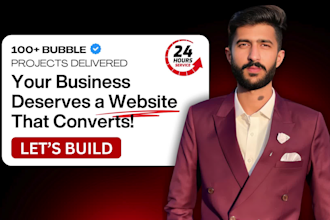design and develop a custom bubble website as a web expert front end developer