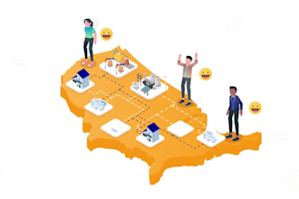 2d saas explainer video, motion graphics, 2d app isometric explainer video