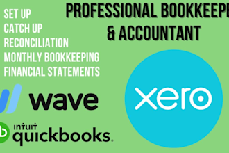 setup, clean up, bookkeeping, quickbooks, xero and wave
