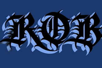 vivid 3d lettering effects with backgrounds