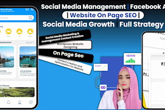 monthly social media marketing pages setup wordpress onpageseo website pinterest
